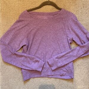 Outdoor Voices CloudKnit Lavender Long Sleeve Top